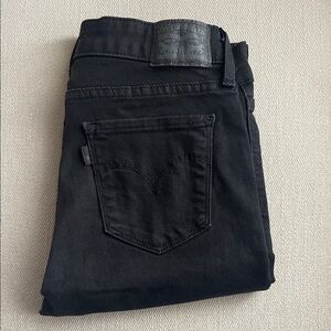 Levi's 711 Skinny Jeans | Black Denim | Size 27